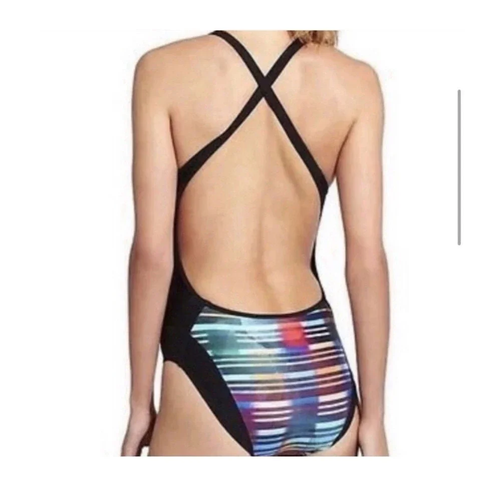 ATHLETA Size XS Womens Unlined Wireless One Piece Sports Swimming Suit Streamlin